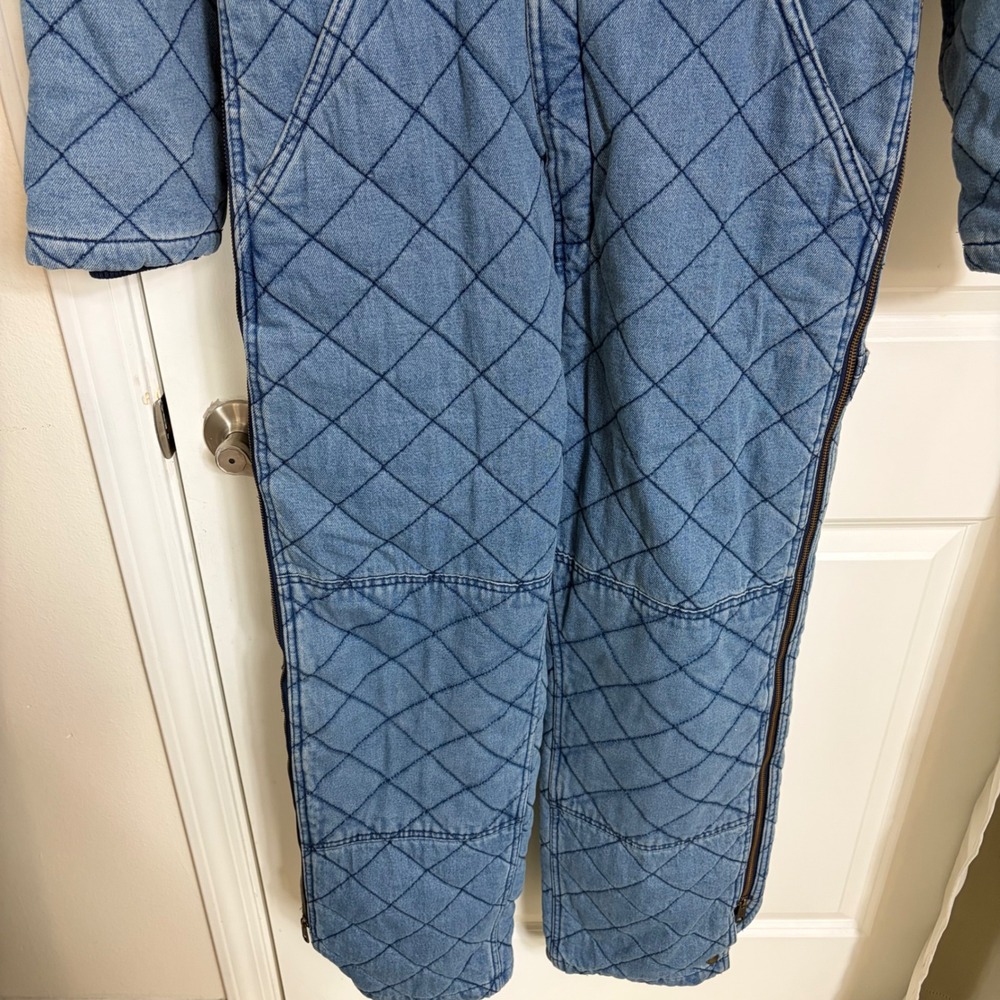Supreme Dickies Quilted Denim Coverall Blue Washed Jumpsuit Small FW22 - Picture 3 of 11